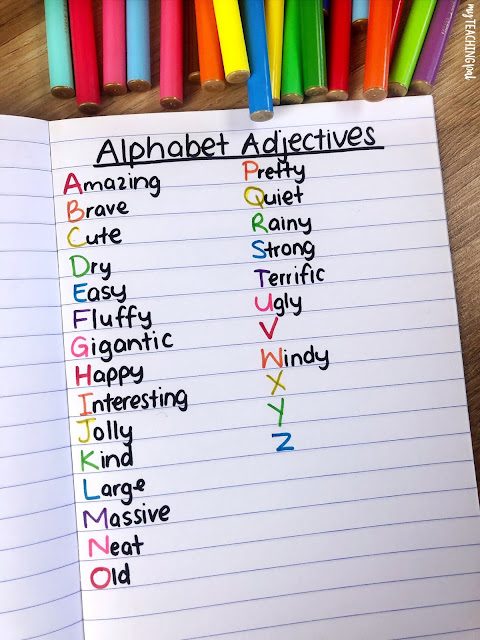 Alphabet Adjectives