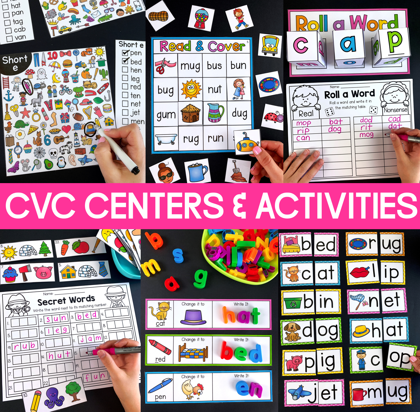 CVC Literacy Centers Collage
