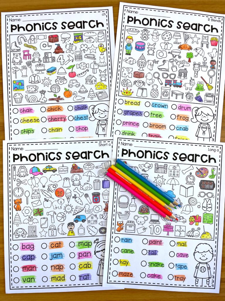 Phonics Search Worksheet