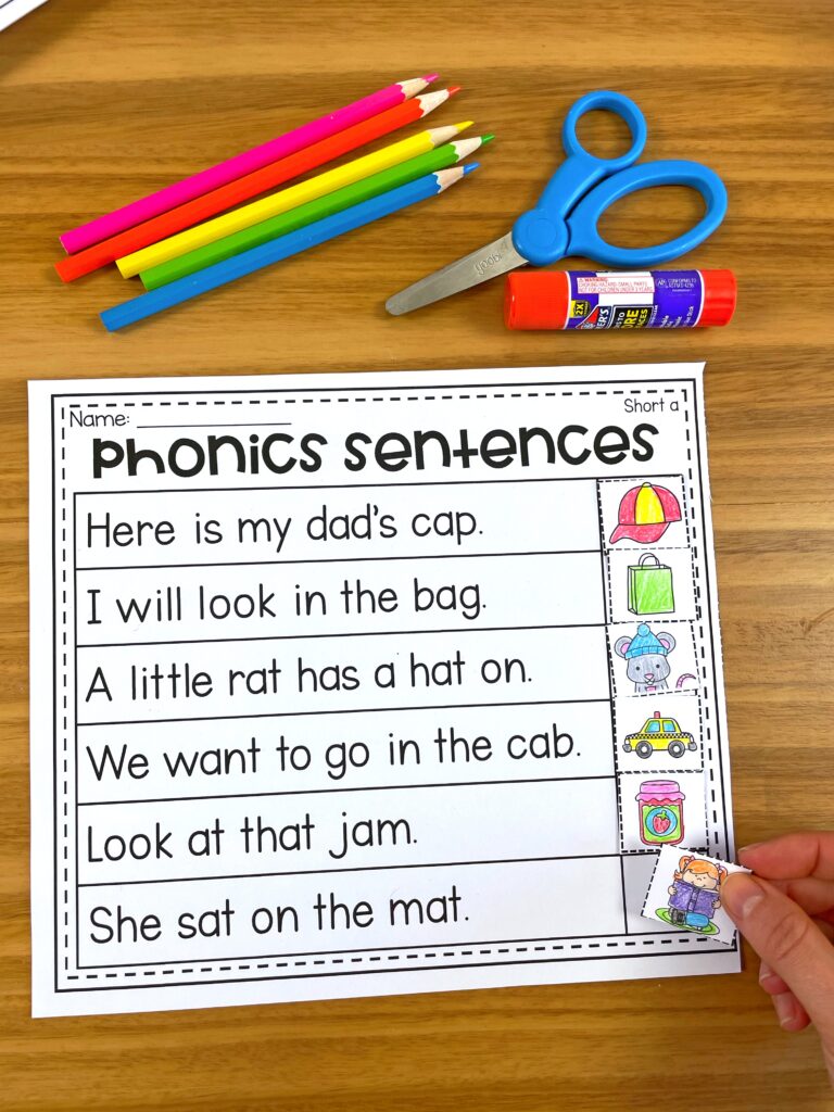 Phonics Sentences Worksheet