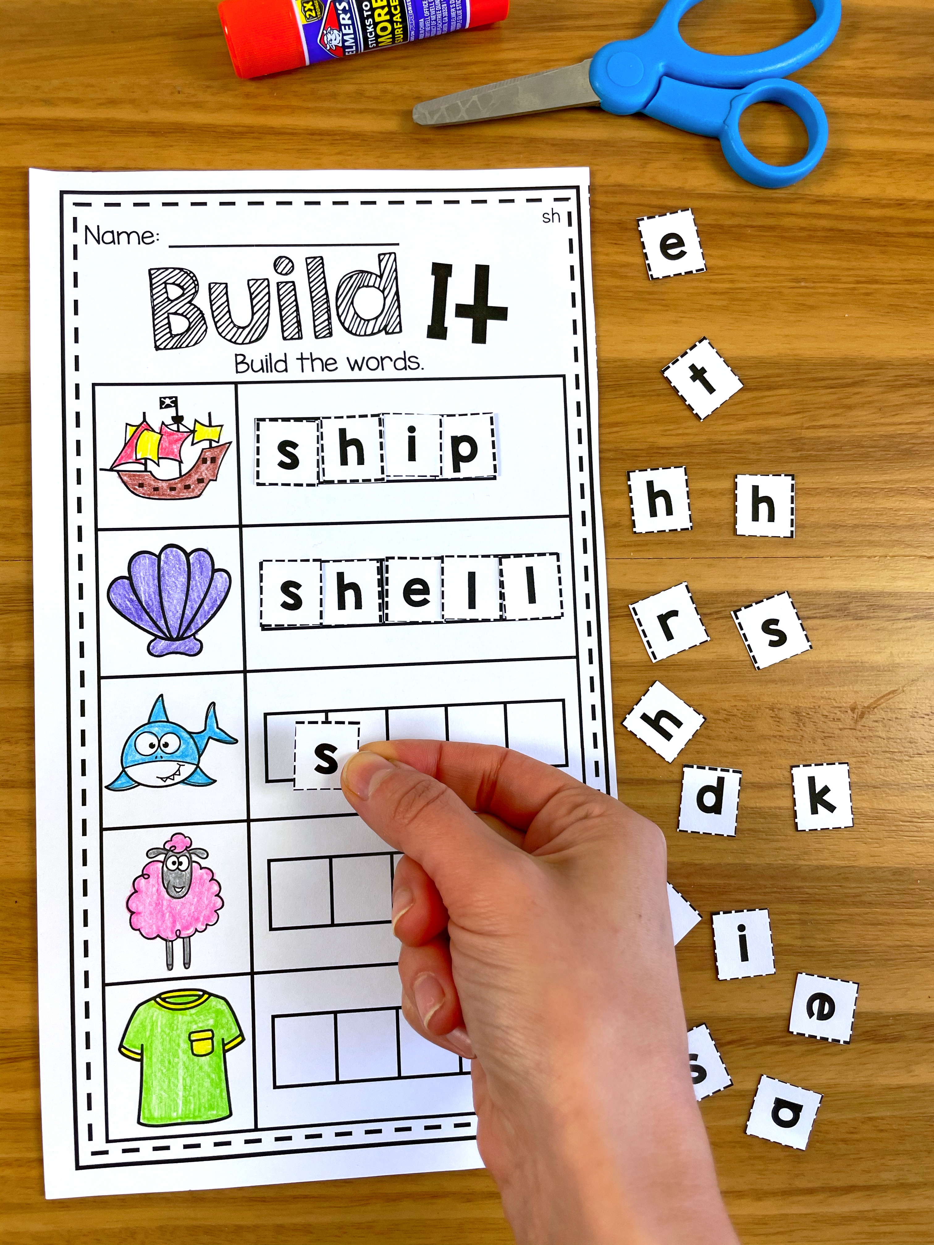 Build It Spelling Worksheets