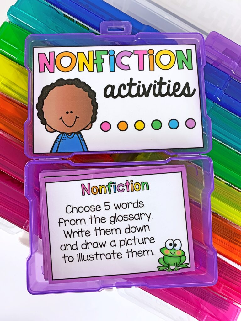 Nonfiction reading task cards