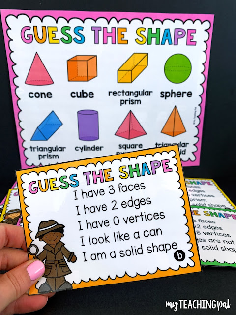 Guess the Shape Game for 2D and 3D Shapes